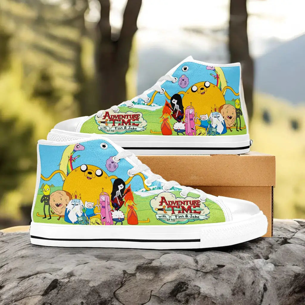 Adventure Time Finn and Jake Custom High Top Sneakers Shoes