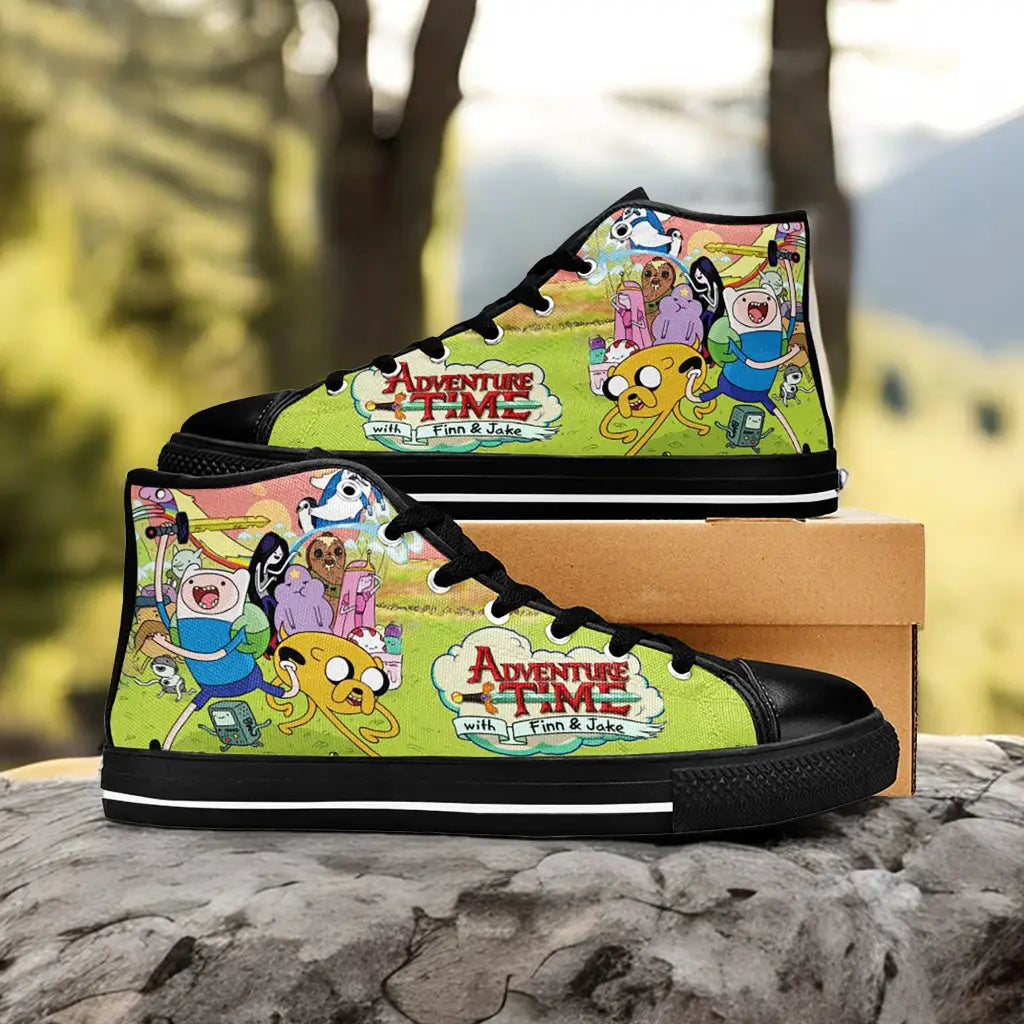 Adventure Time Finn and Jake Custom High Top Sneakers Shoes