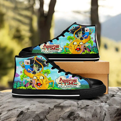 Adventure Time Finn and Jake Custom High Top Sneakers Shoes