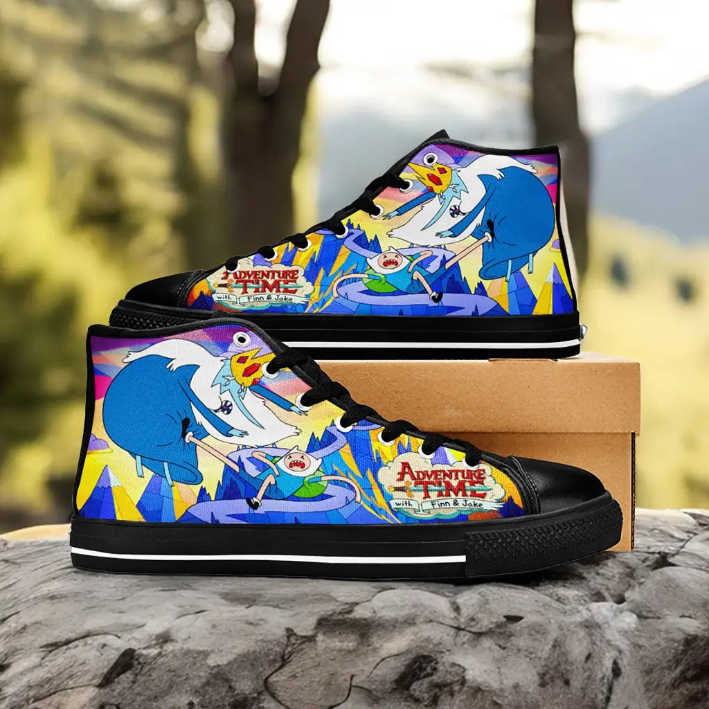 Adventure Time Finn and Jake Custom High Top Sneakers Shoes