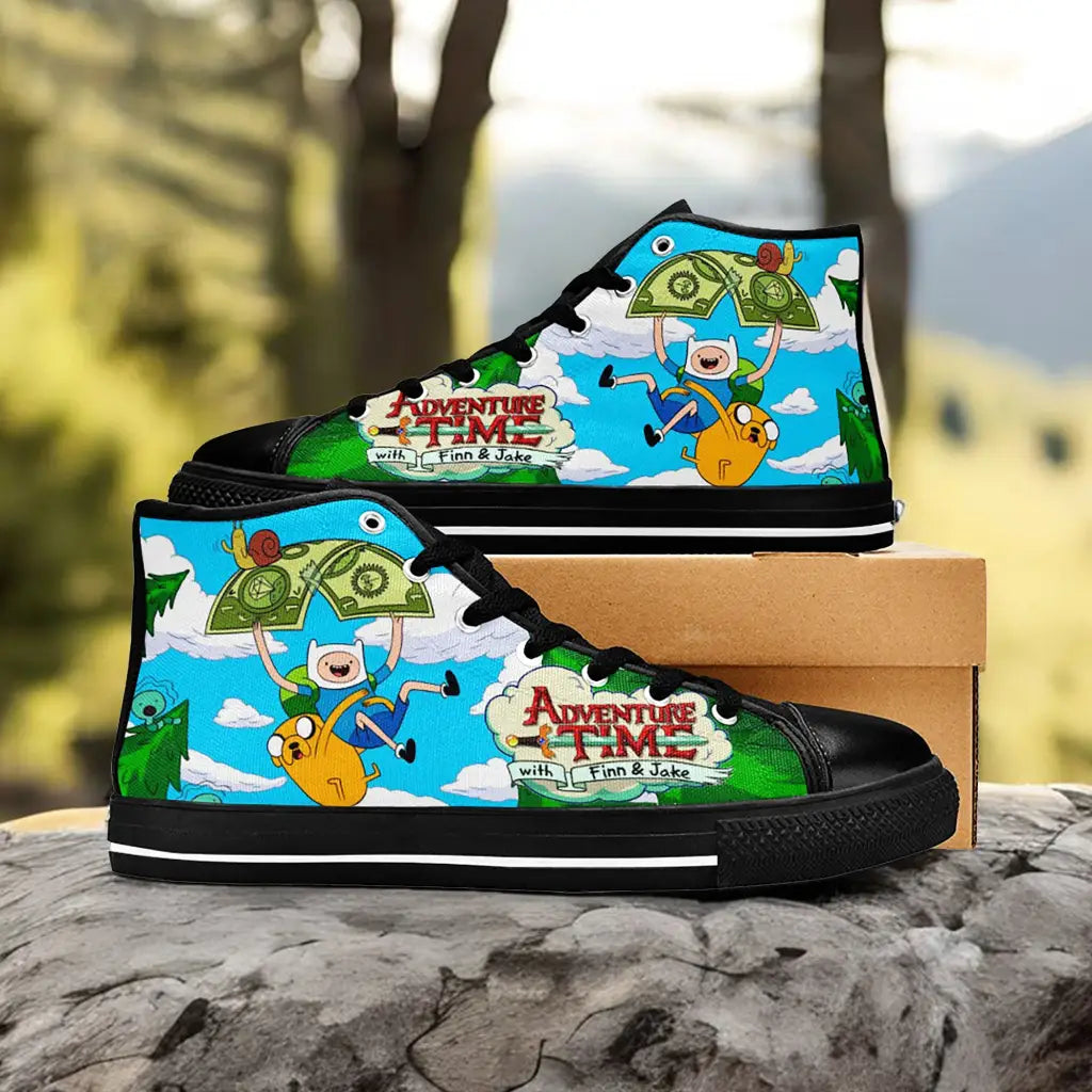 Adventure Time Finn and Jake Custom High Top Sneakers Shoes