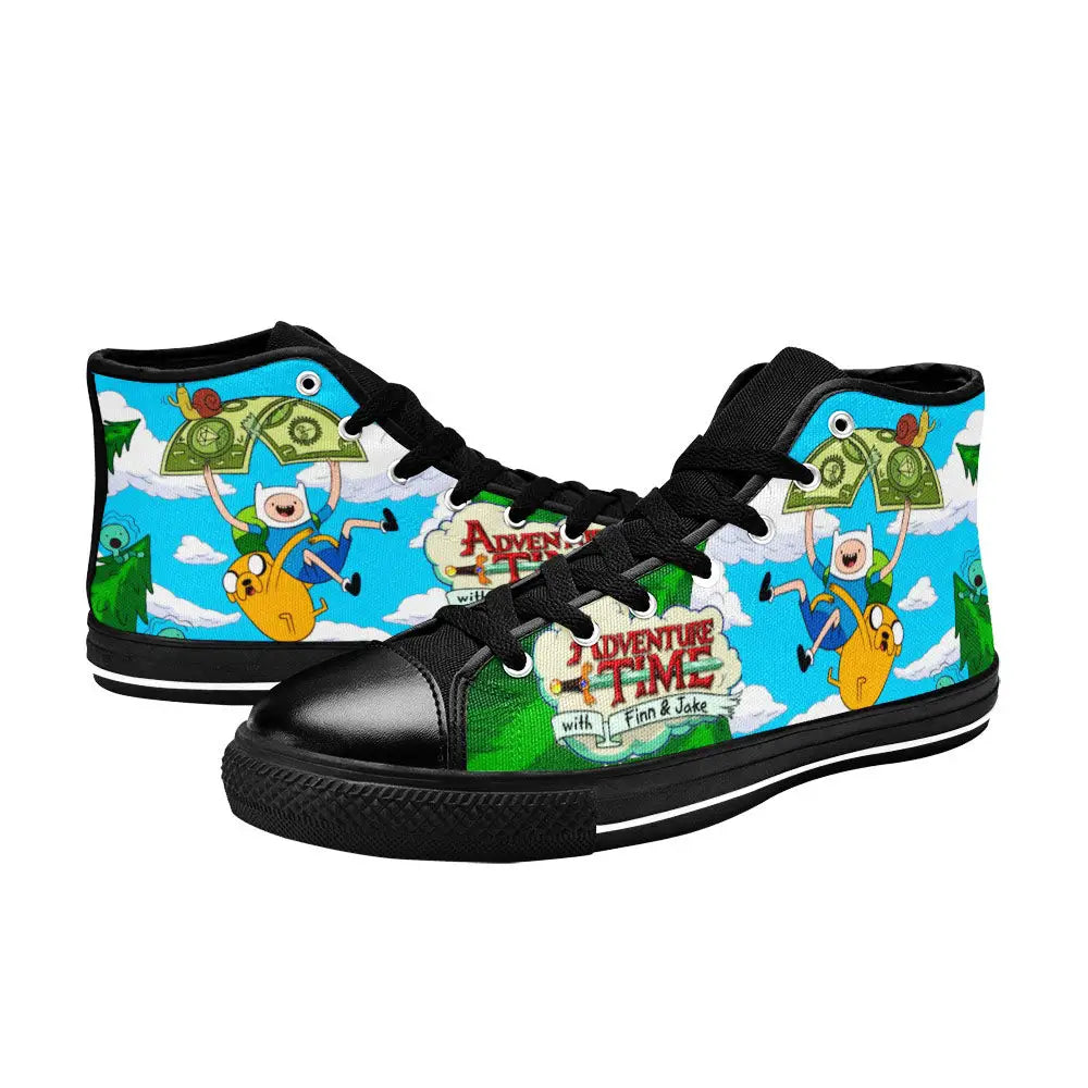 Adventure Time Finn and Jake Custom High Top Sneakers Shoes