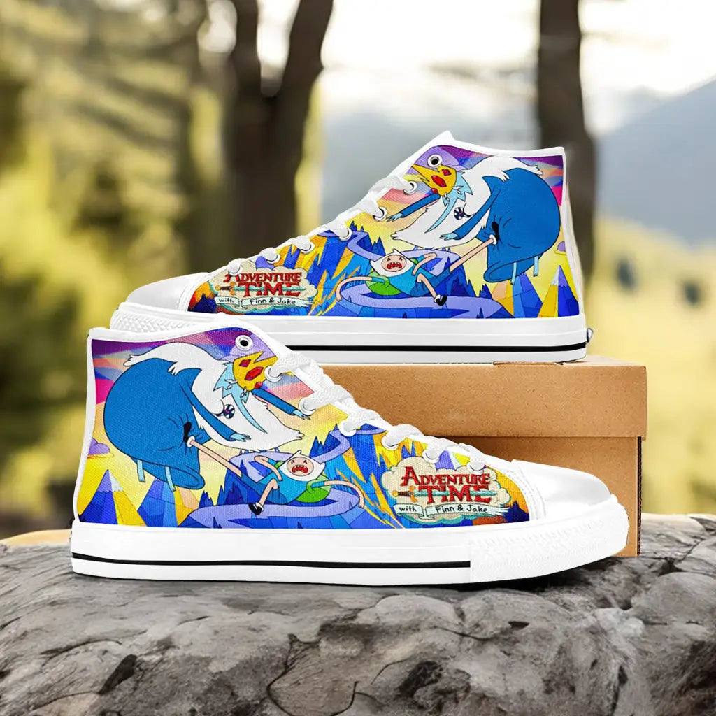 Adventure Time Finn and Jake Custom High Top Sneakers Shoes