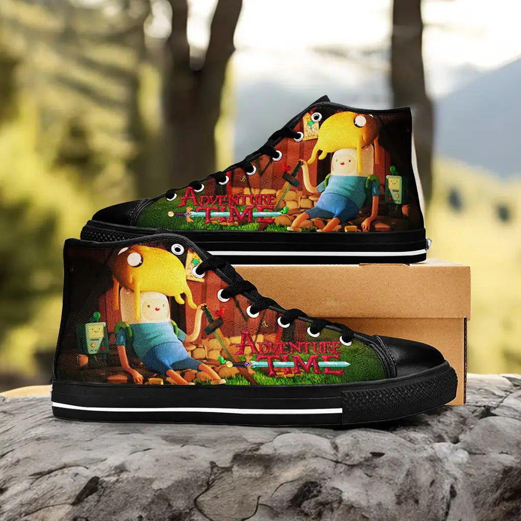 Adventure Time Finn and Jake Custom High Top Sneakers Shoes