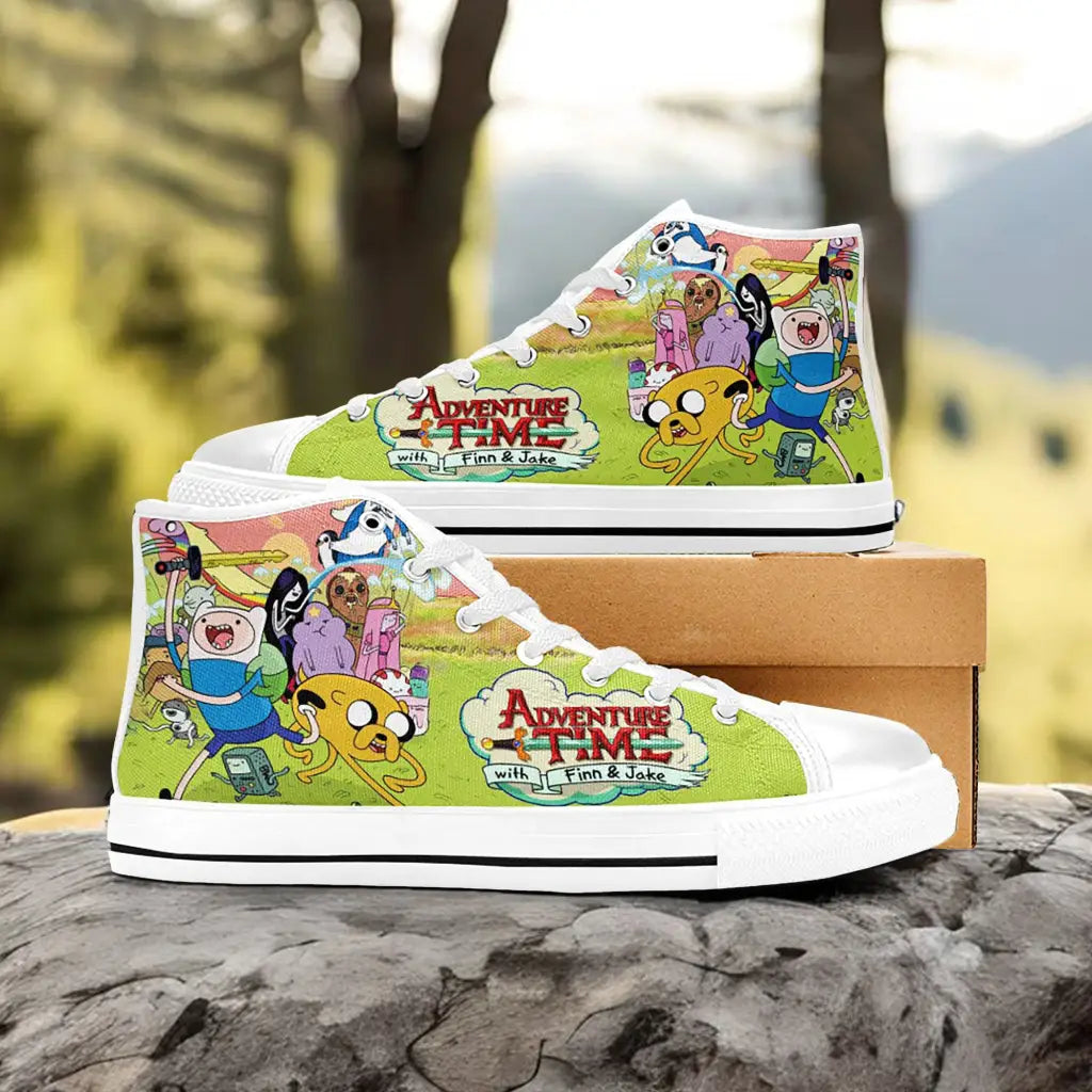 Adventure Time Finn and Jake Custom High Top Sneakers Shoes