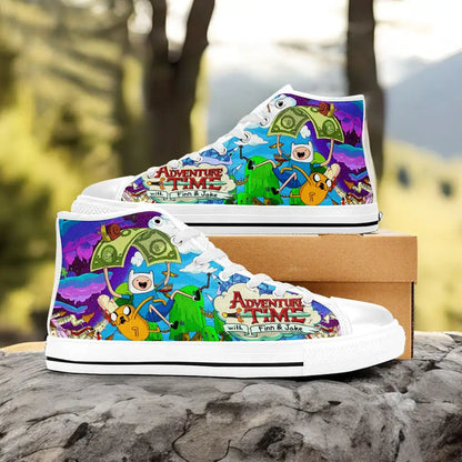 Adventure Time Finn and Jake Custom High Top Sneakers Shoes