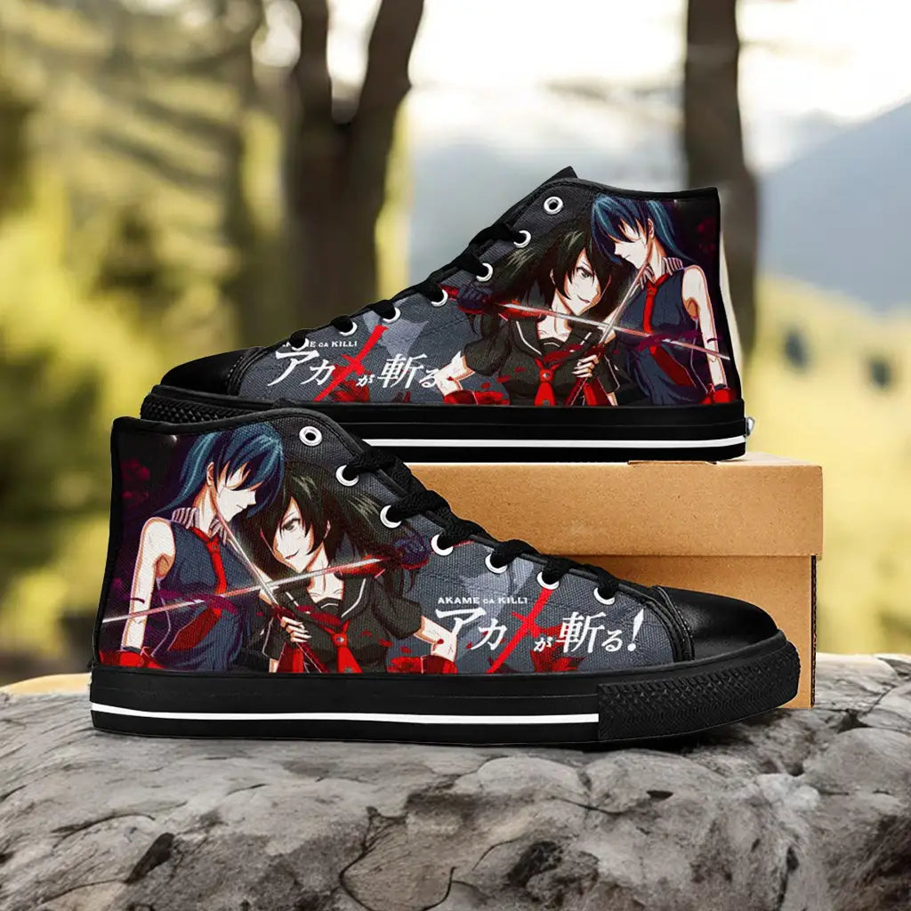 Akame ga Kill Kurome Custom High Top Sneakers Shoes