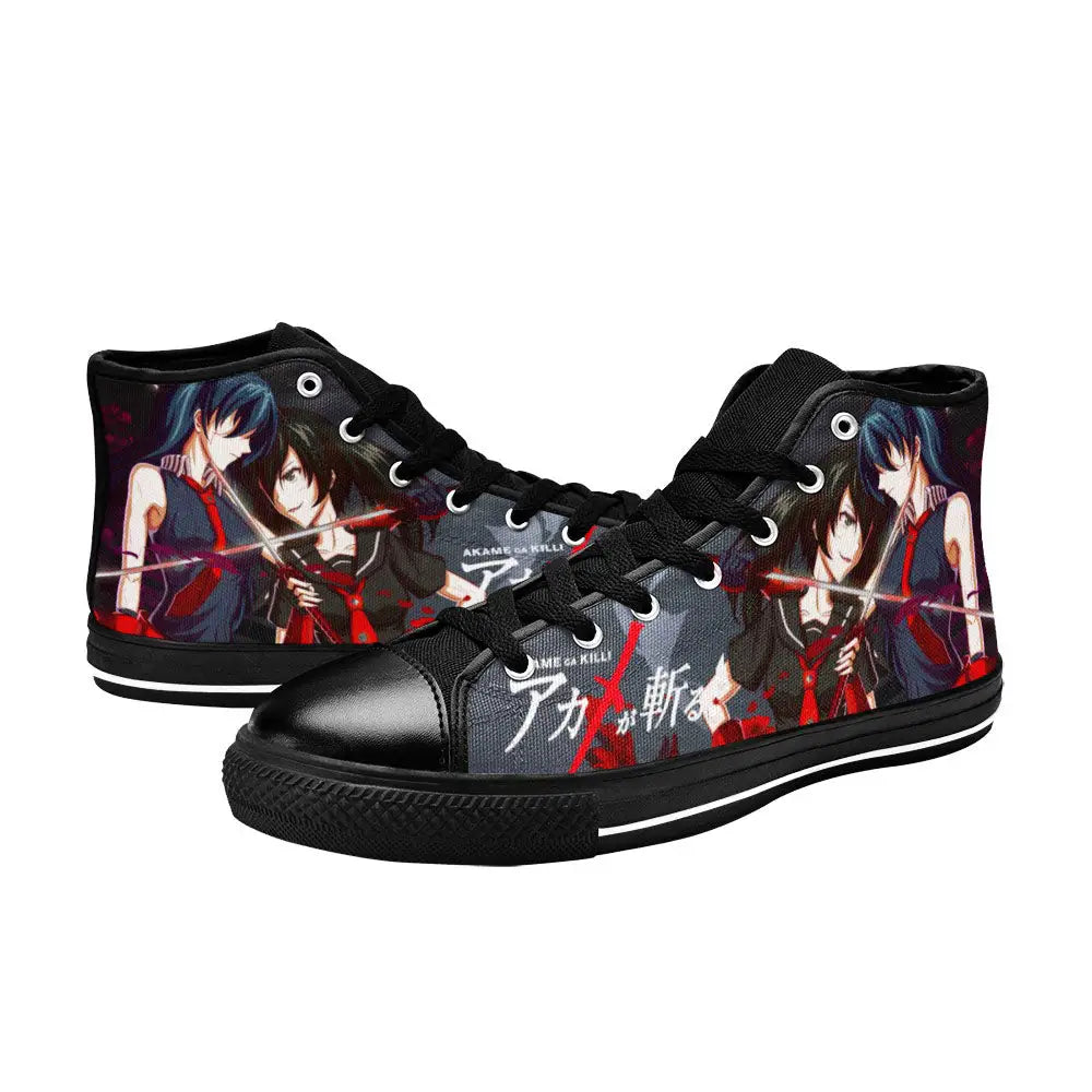 Akame ga Kill Kurome Custom High Top Sneakers Shoes