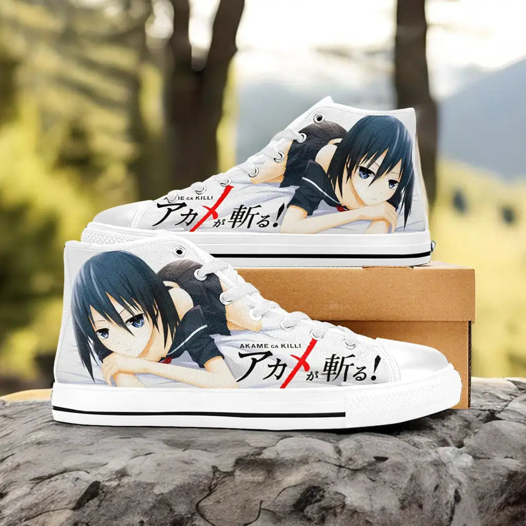 Akame ga Kill Kurome Custom High Top Sneakers Shoes