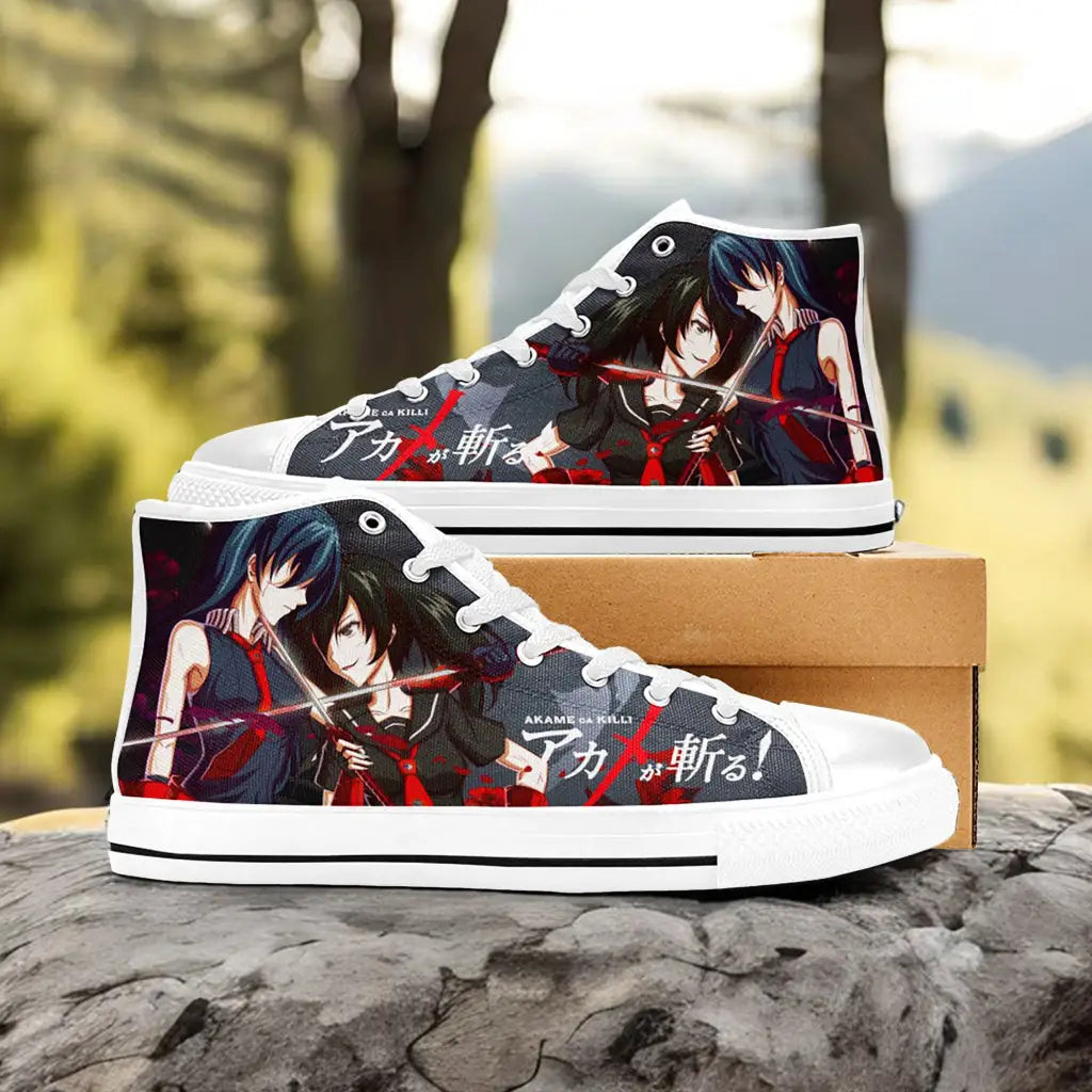 Akame ga Kill Kurome Custom High Top Sneakers Shoes