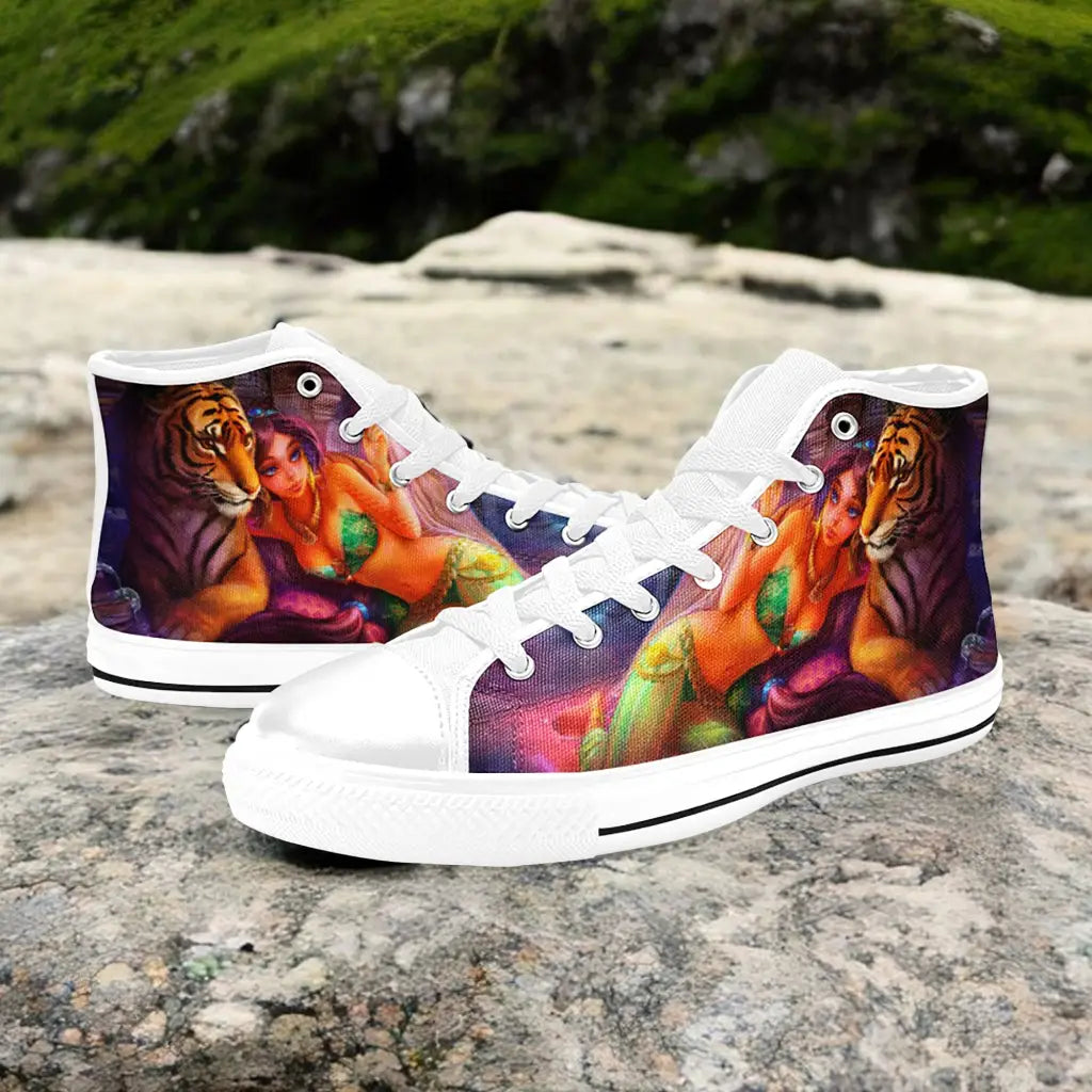 Aladdin Princess Jasmine Custom High Top Sneakers Shoes