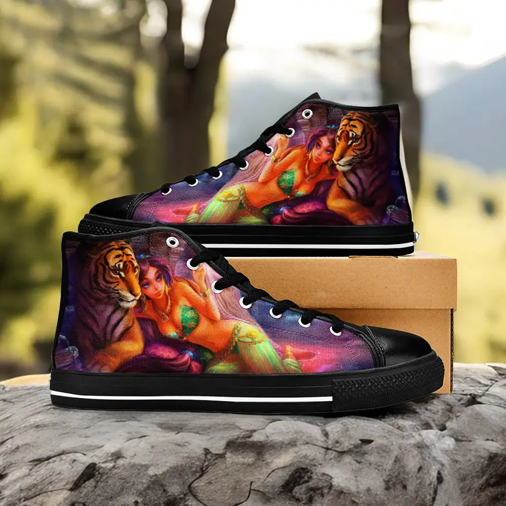 Aladdin Princess Jasmine Custom High Top Sneakers Shoes