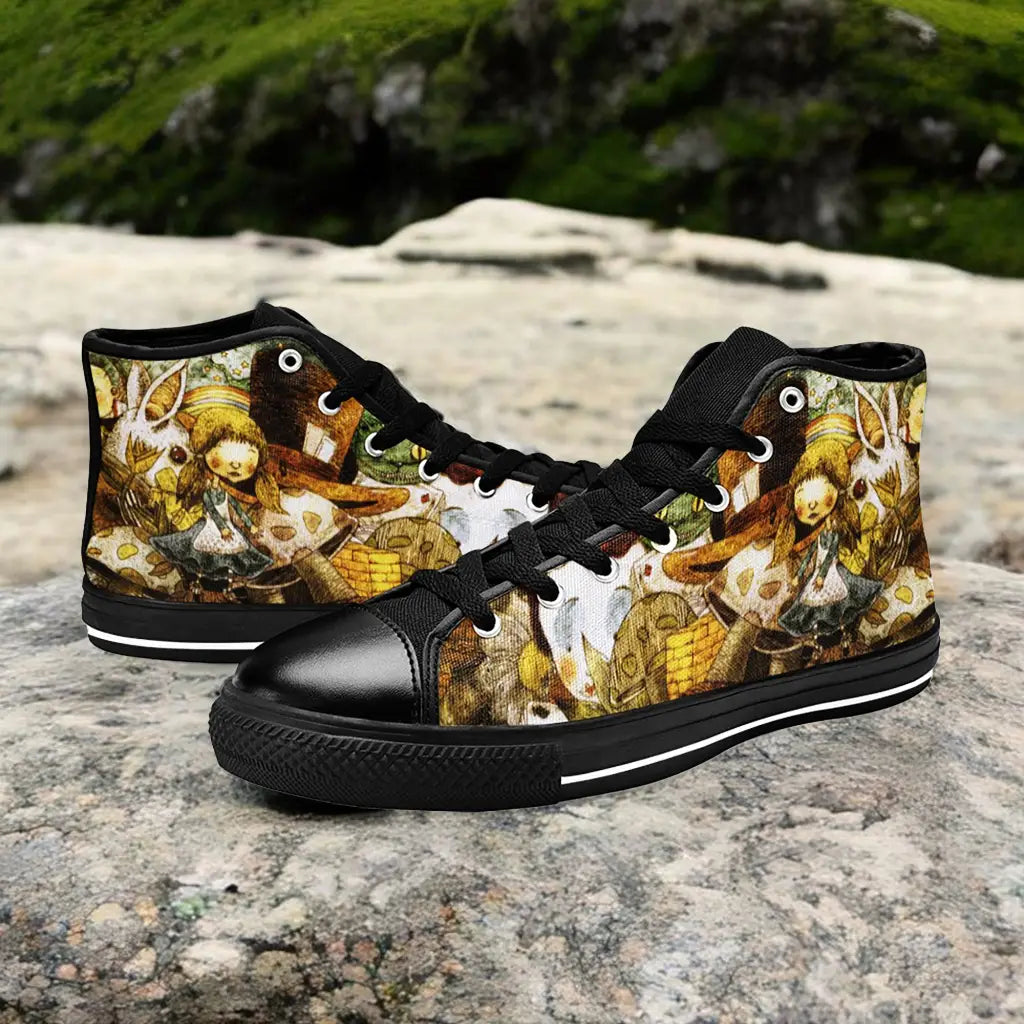 Alice in Wonderland Custom High Top Sneakers Shoes