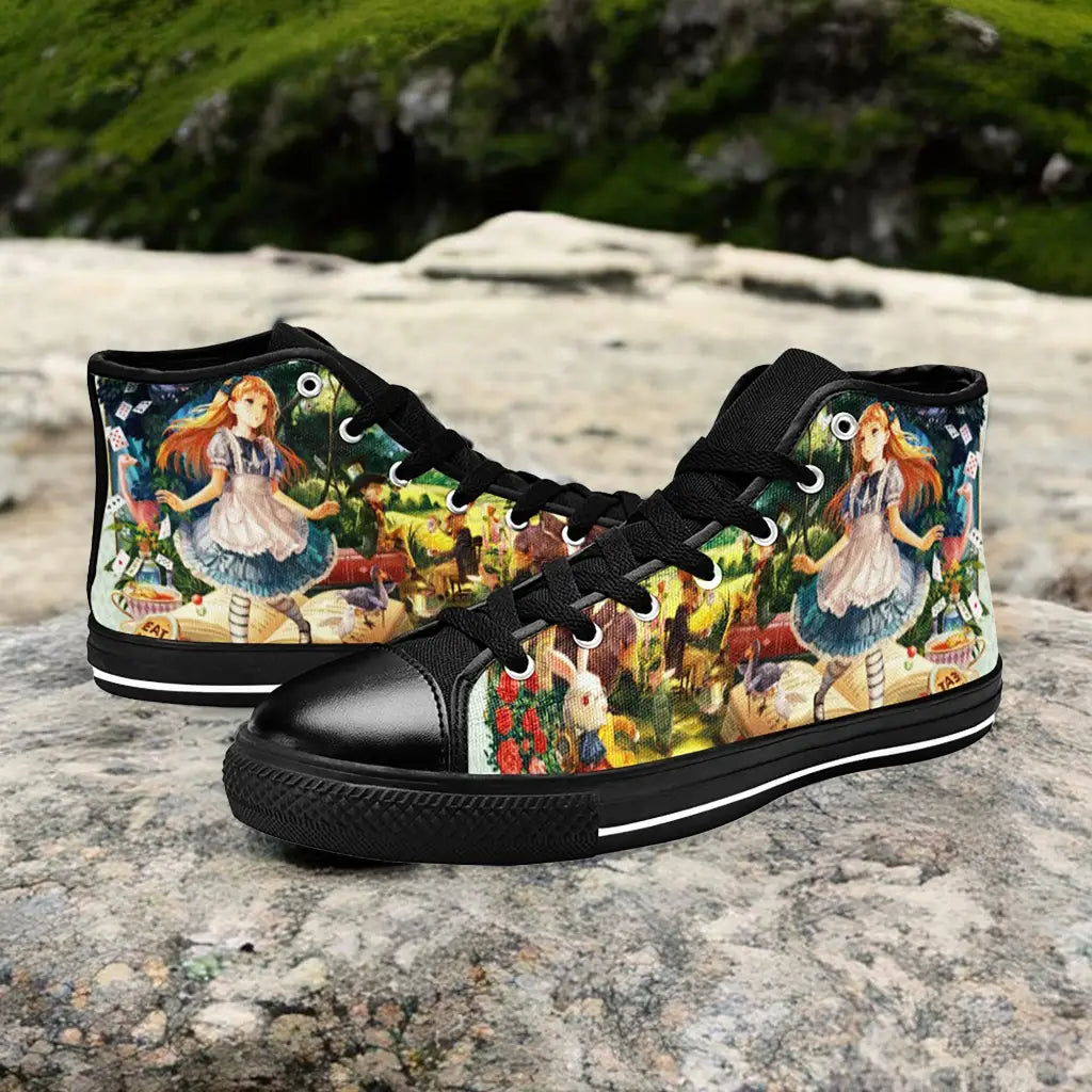 Alice in Wonderland Custom High Top Sneakers Shoes