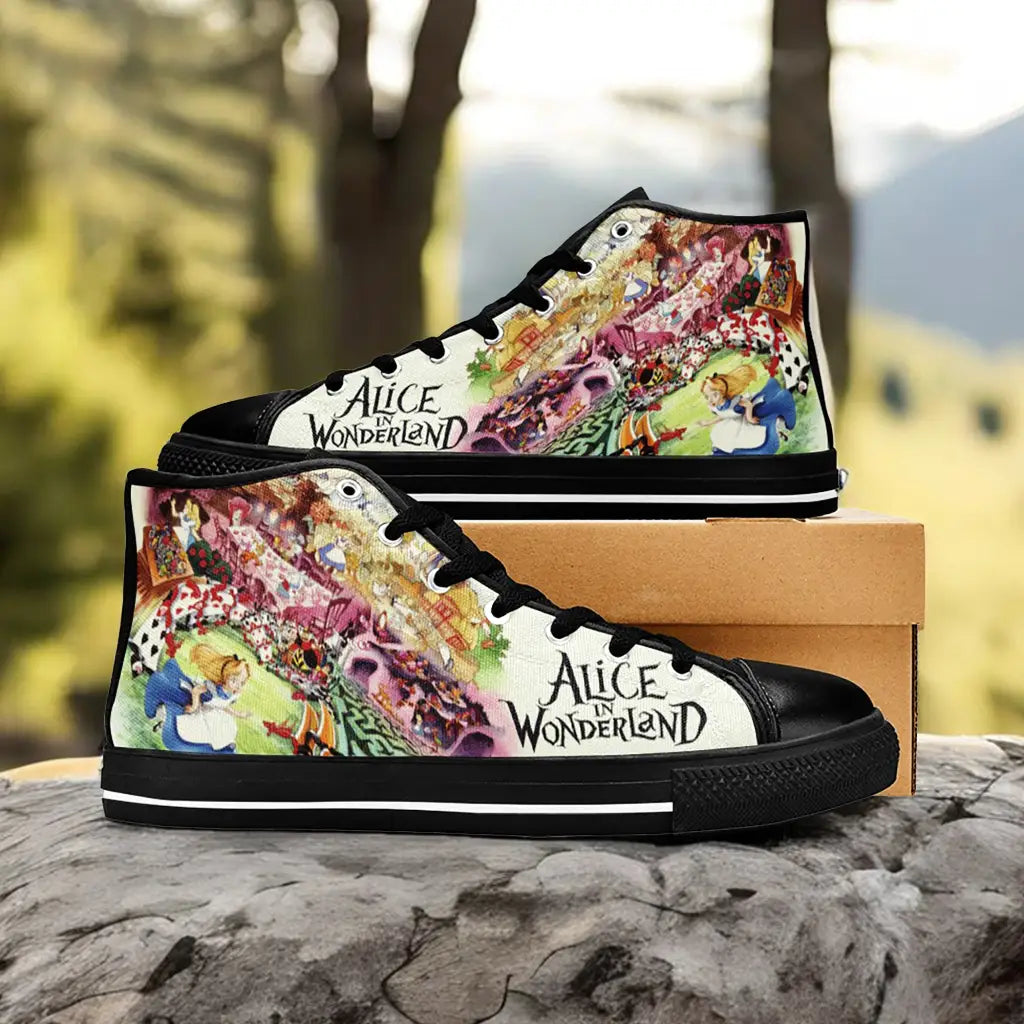 Alice in Wonderland Custom High Top Sneakers Shoes