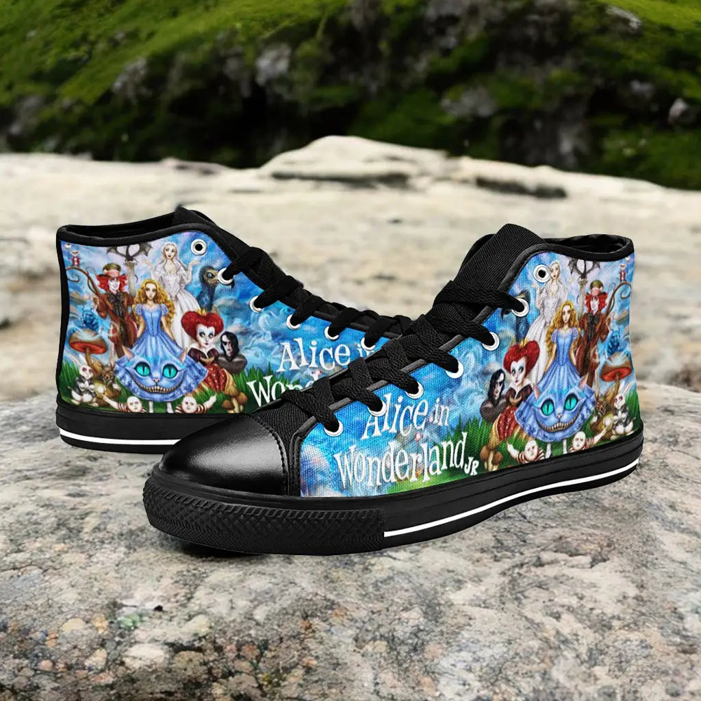 Alice in Wonderland Custom High Top Sneakers Shoes