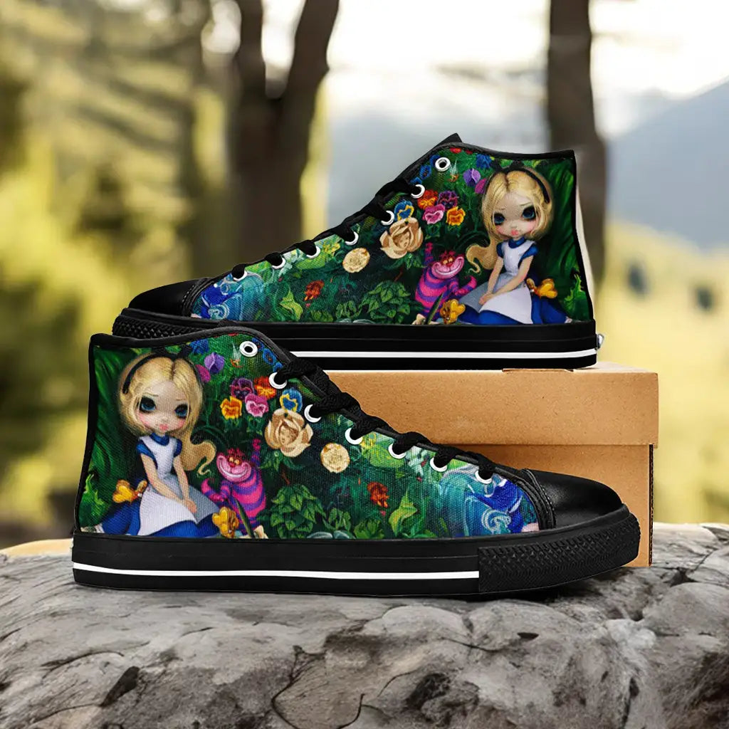 Alice in Wonderland Custom High Top Sneakers Shoes