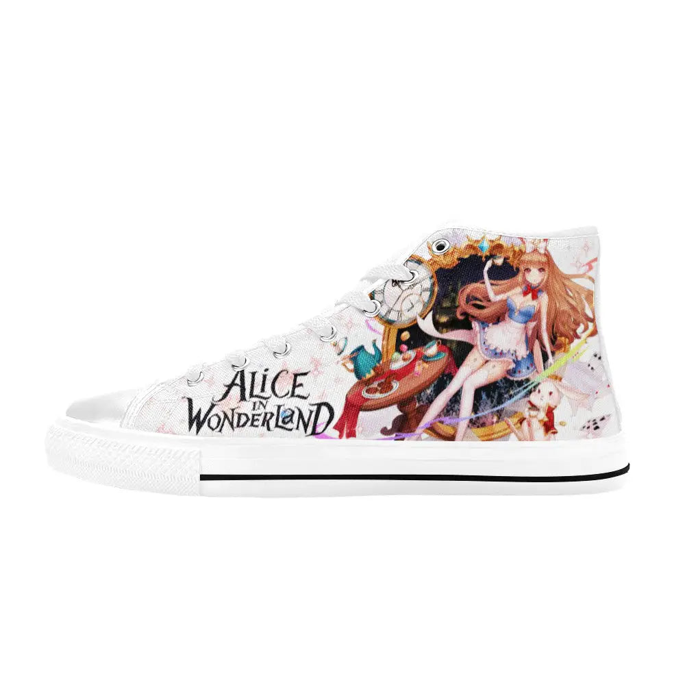 Alice in Wonderland Custom High Top Sneakers Shoes