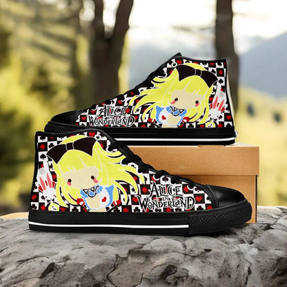 Alice in Wonderland Custom High Top Sneakers Shoes