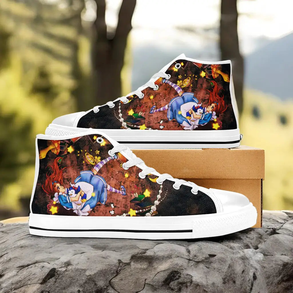 Alice in Wonderland Custom High Top Sneakers Shoes