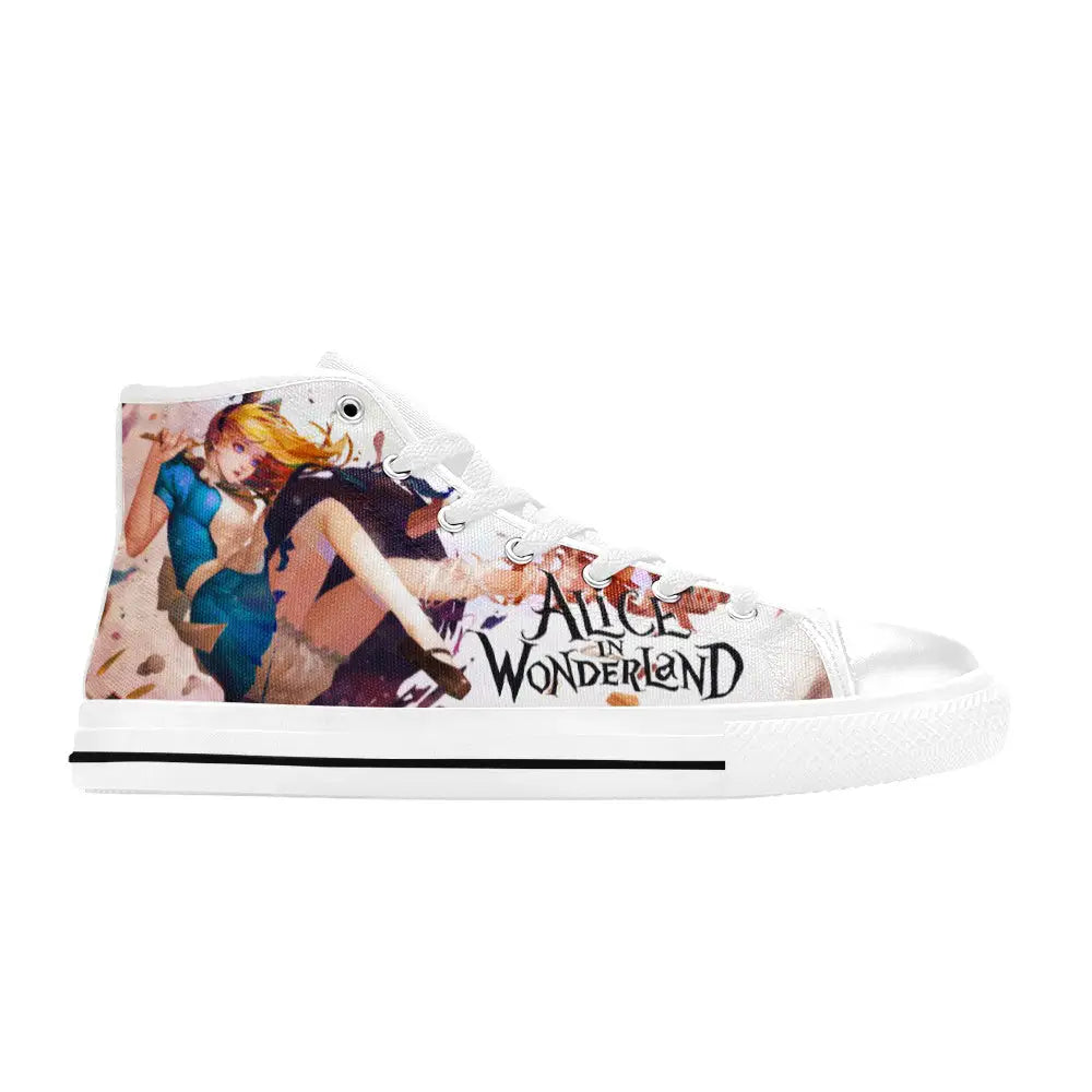 Alice in Wonderland Custom High Top Sneakers Shoes