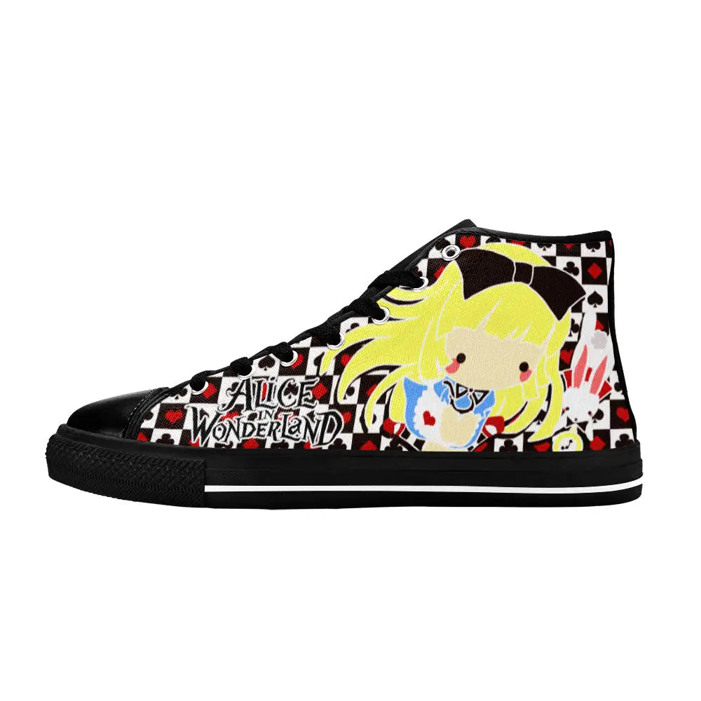 Alice in Wonderland Custom High Top Sneakers Shoes