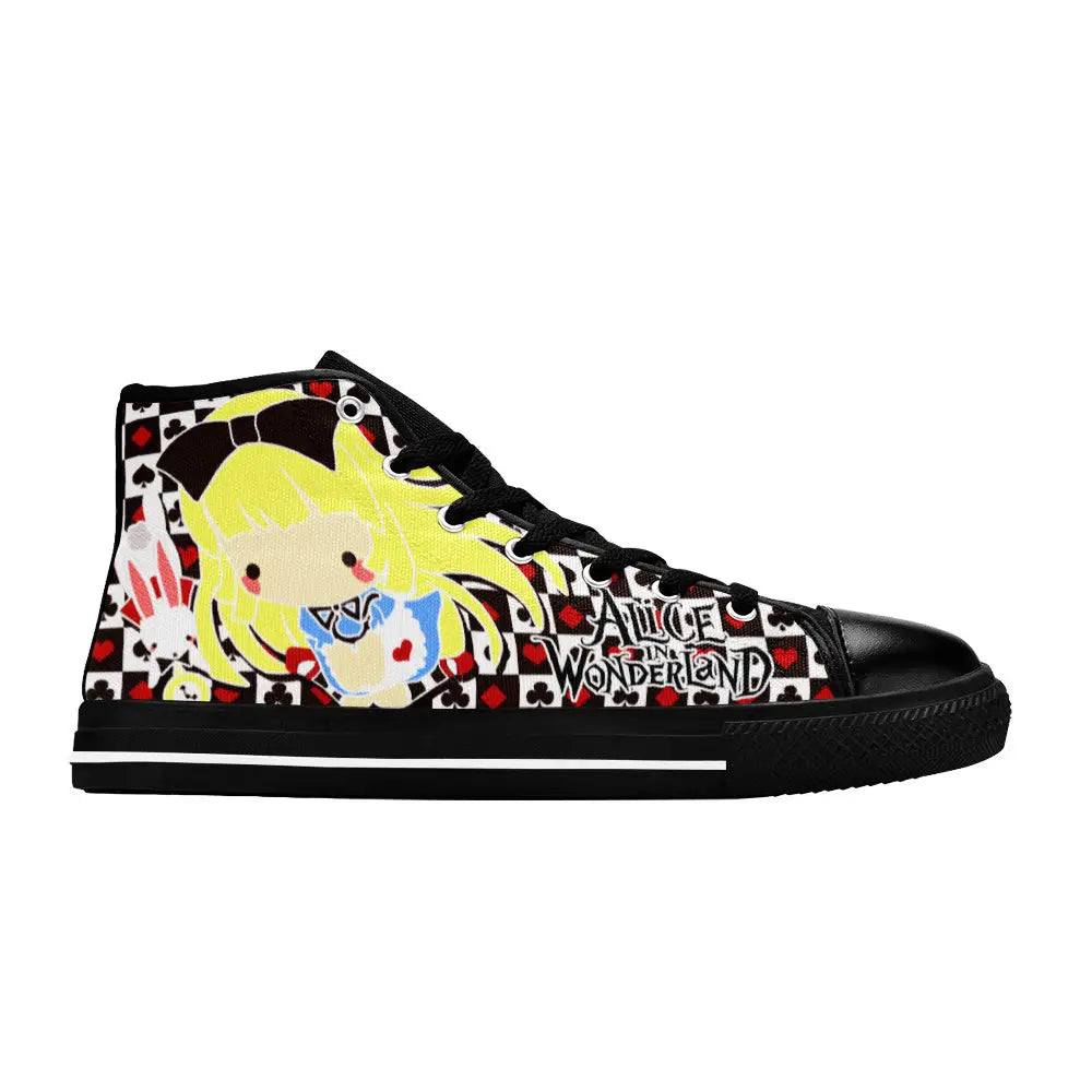 Alice in Wonderland Custom High Top Sneakers Shoes