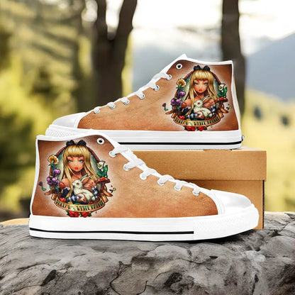 Alice in Wonderland Custom High Top Sneakers Shoes