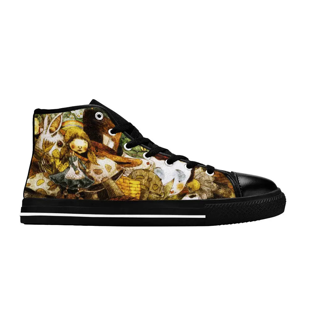 Alice in Wonderland Custom High Top Sneakers Shoes