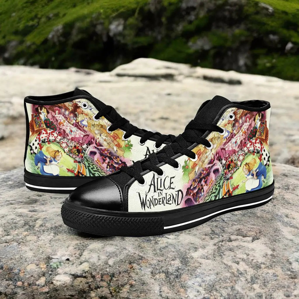 Alice in Wonderland Custom High Top Sneakers Shoes