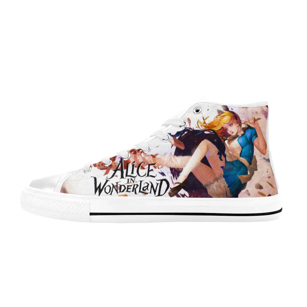 Alice in Wonderland Custom High Top Sneakers Shoes