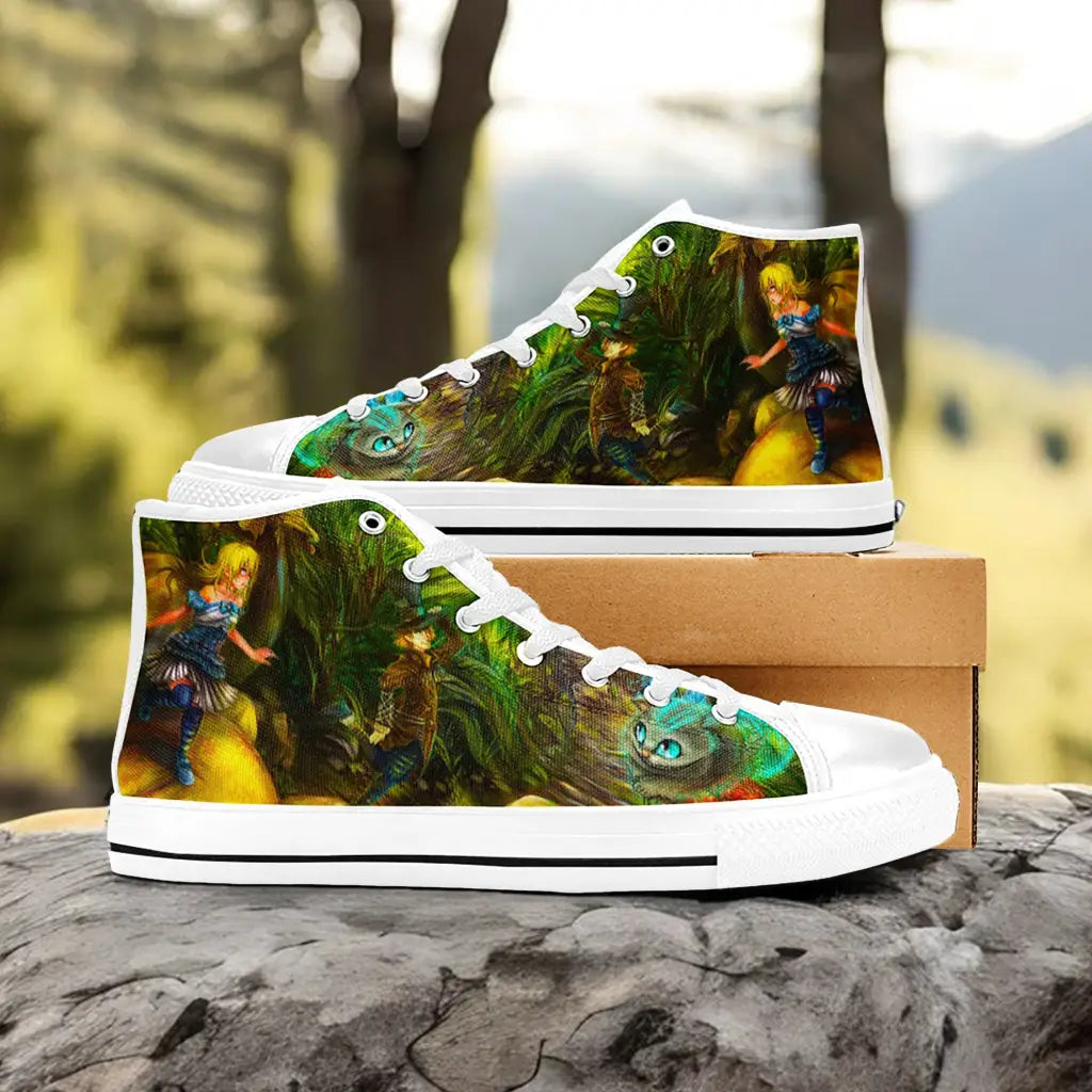 Alice in Wonderland Custom High Top Sneakers Shoes