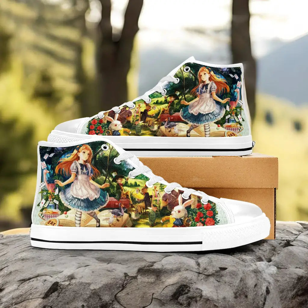 Alice in Wonderland Custom High Top Sneakers Shoes