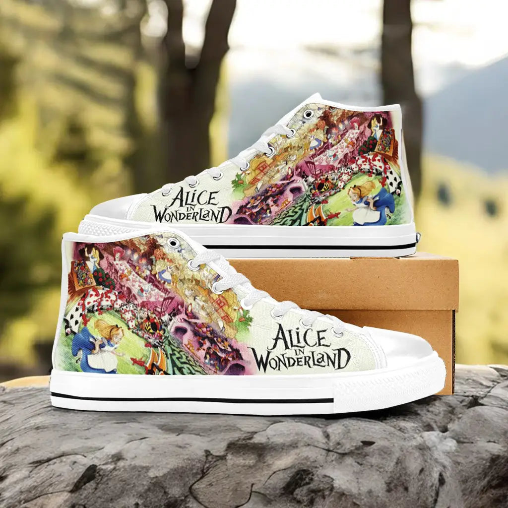 Alice in Wonderland Custom High Top Sneakers Shoes