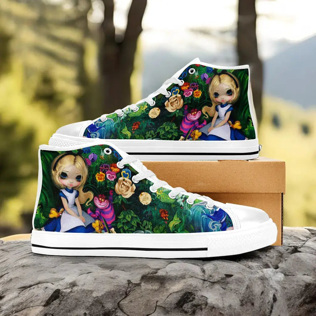 Alice in Wonderland Custom High Top Sneakers Shoes