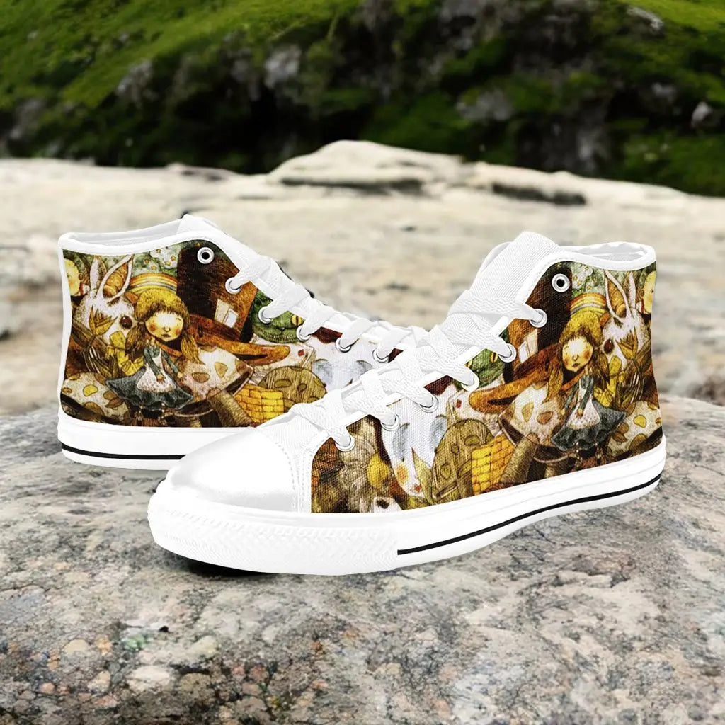 Alice in Wonderland Custom High Top Sneakers Shoes