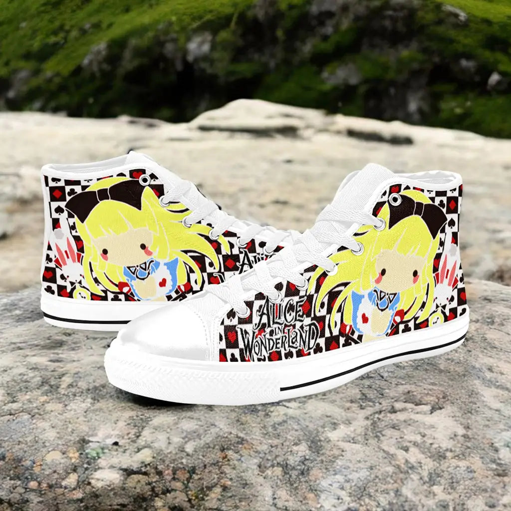 Alice in Wonderland Custom High Top Sneakers Shoes