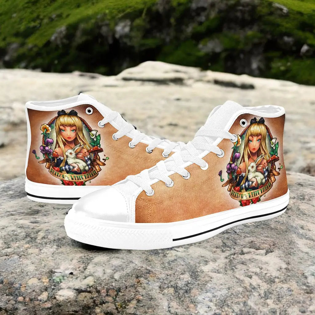 Alice in Wonderland Custom High Top Sneakers Shoes