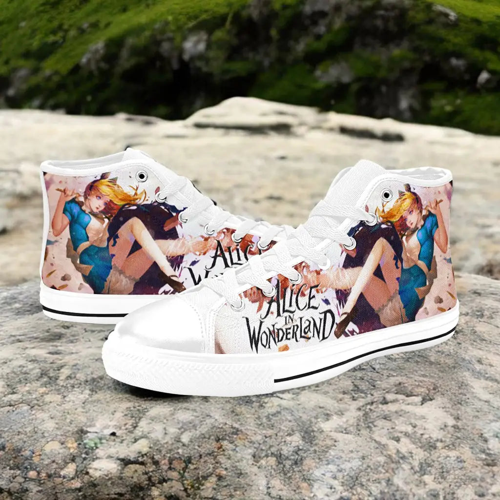 Alice in Wonderland Custom High Top Sneakers Shoes