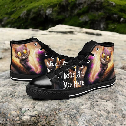 Alice in Wonderland Cheshire Cat Custom High Top Sneakers Shoes