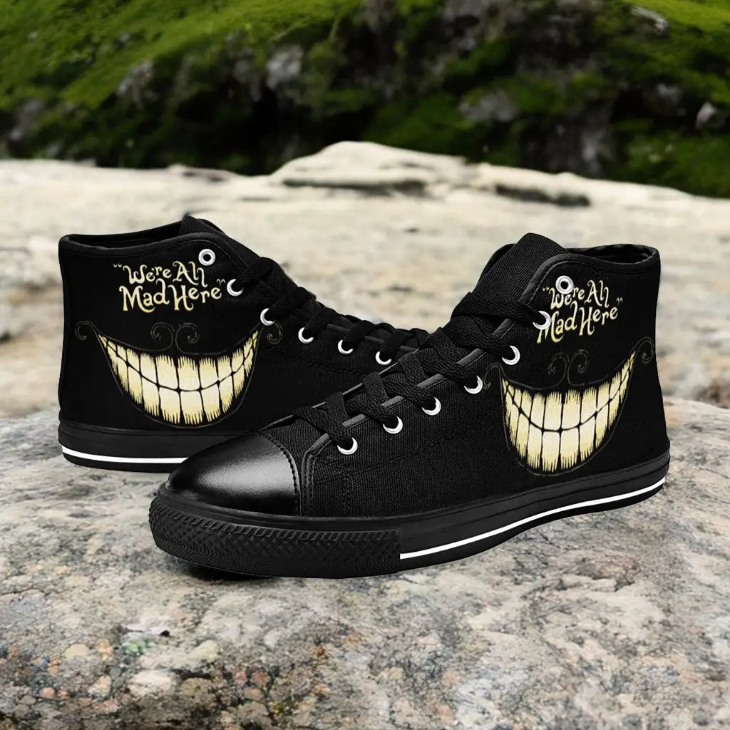 Alice in Wonderland Cheshire Cat Custom High Top Sneakers Shoes