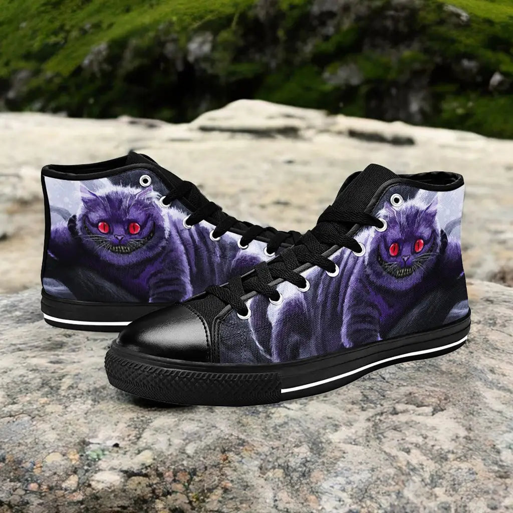 Alice in Wonderland Cheshire Cat Custom High Top Sneakers Shoes