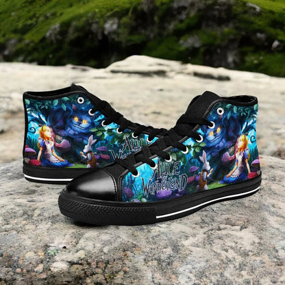 Alice in Wonderland Cheshire Cat Custom High Top Sneakers Shoes