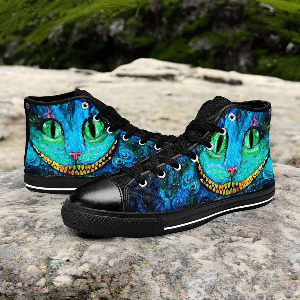 Alice in Wonderland Cheshire Cat Custom High Top Sneakers Shoes