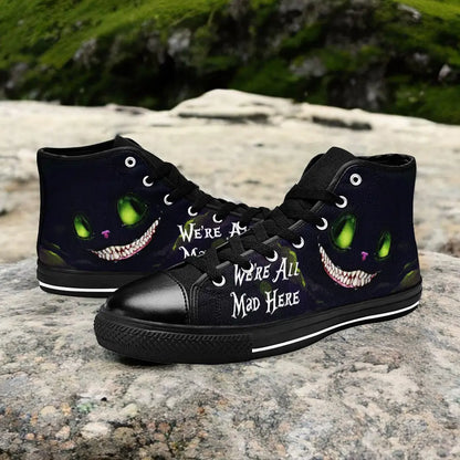 Alice in Wonderland Cheshire Cat Custom High Top Sneakers Shoes