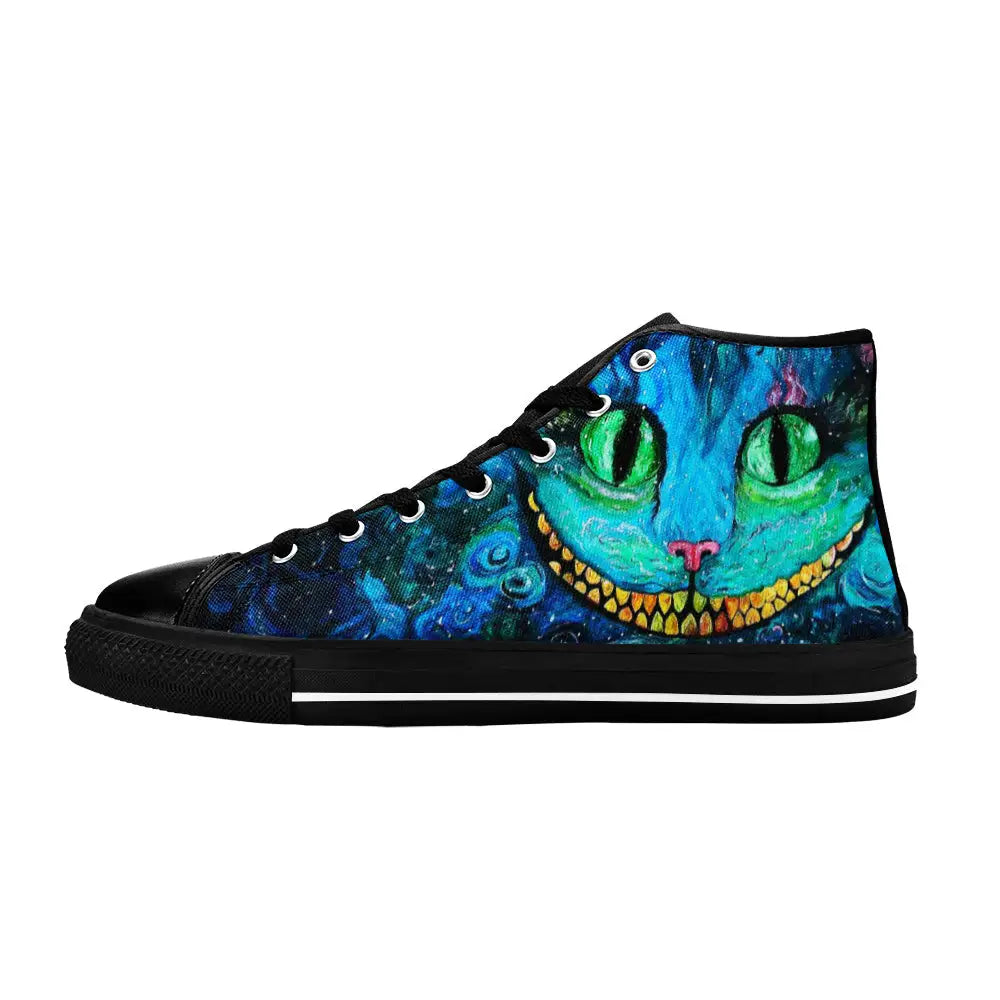 Alice in Wonderland Cheshire Cat Custom High Top Sneakers Shoes