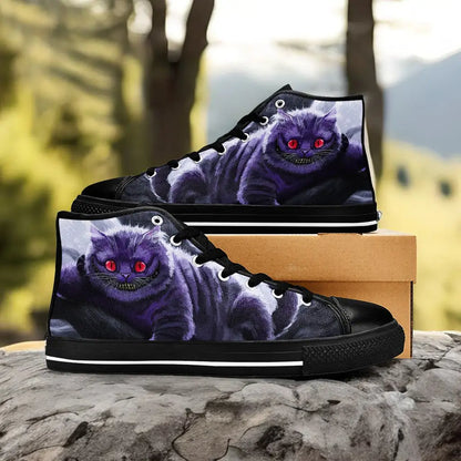 Alice in Wonderland Cheshire Cat Custom High Top Sneakers Shoes