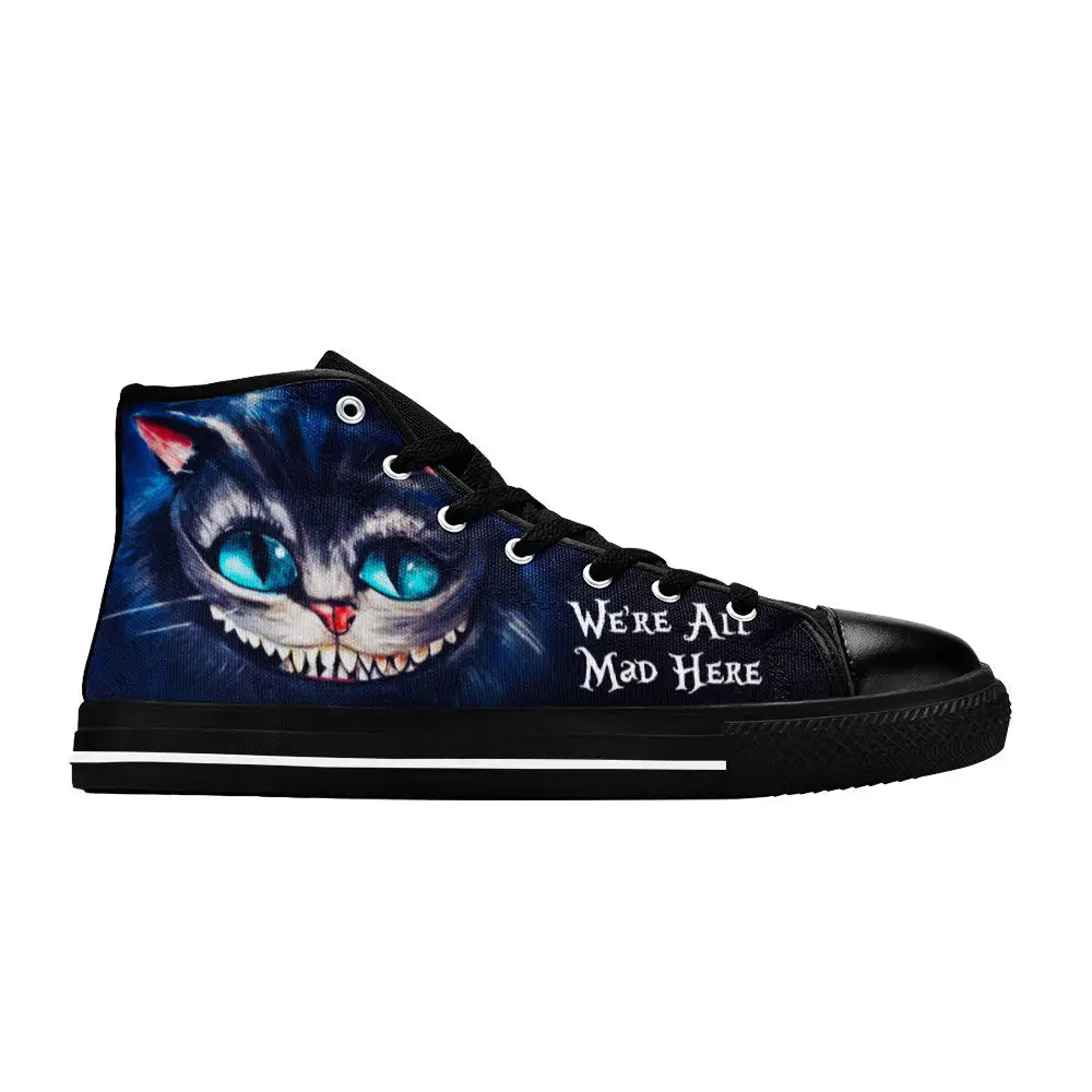 Alice in Wonderland Cheshire Cat Custom High Top Sneakers Shoes