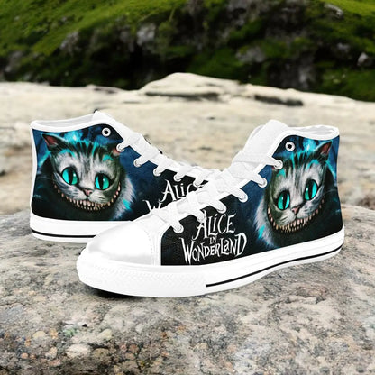 Alice in Wonderland Cheshire Cat Custom High Top Sneakers Shoes