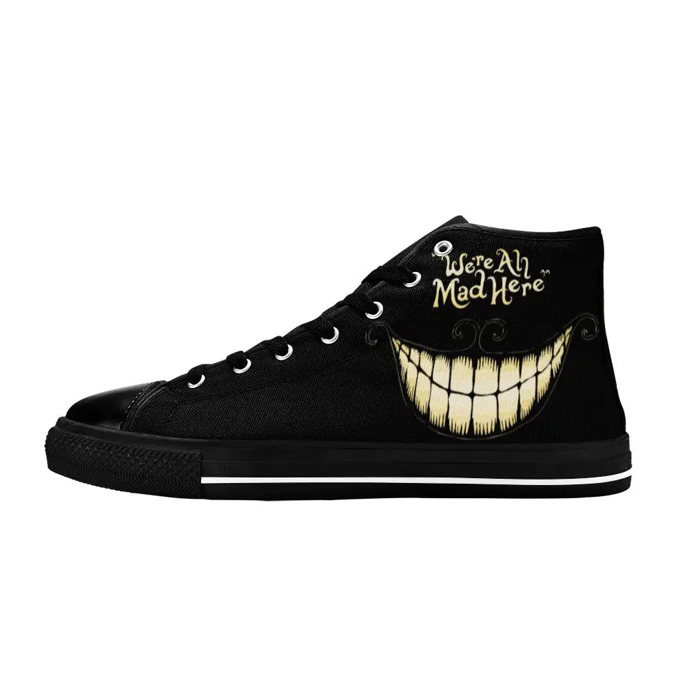 Alice in Wonderland Cheshire Cat Custom High Top Sneakers Shoes